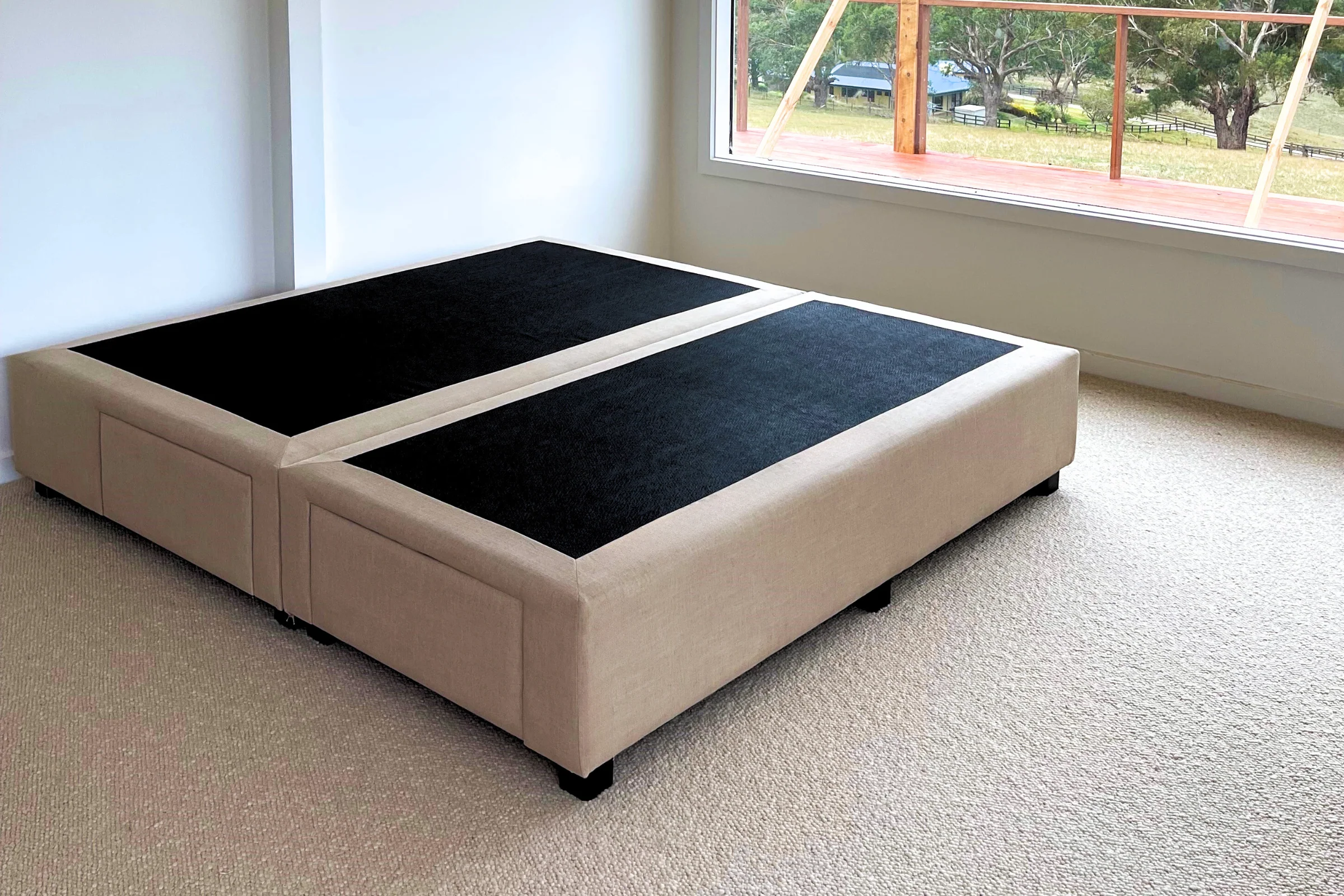 Norton Upholstered Drawer Storage Base with Hampton Headboard - Image 7